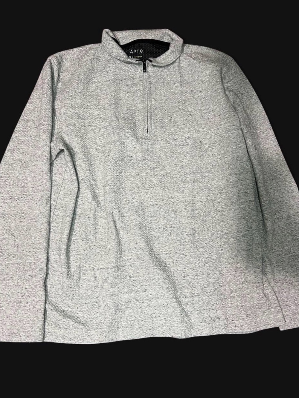 Apt. 9 Men's Light Heather Gray Half-Zip Sweater NWOT